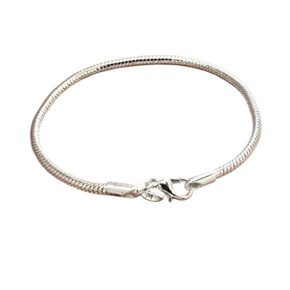 Elegant Silver Bracelet 3 MM Snake Bone Bracelet - Picture 3 of 5